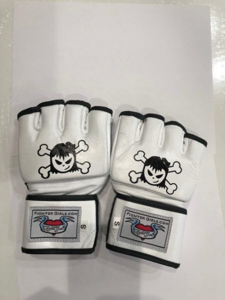 Female MMA glove white